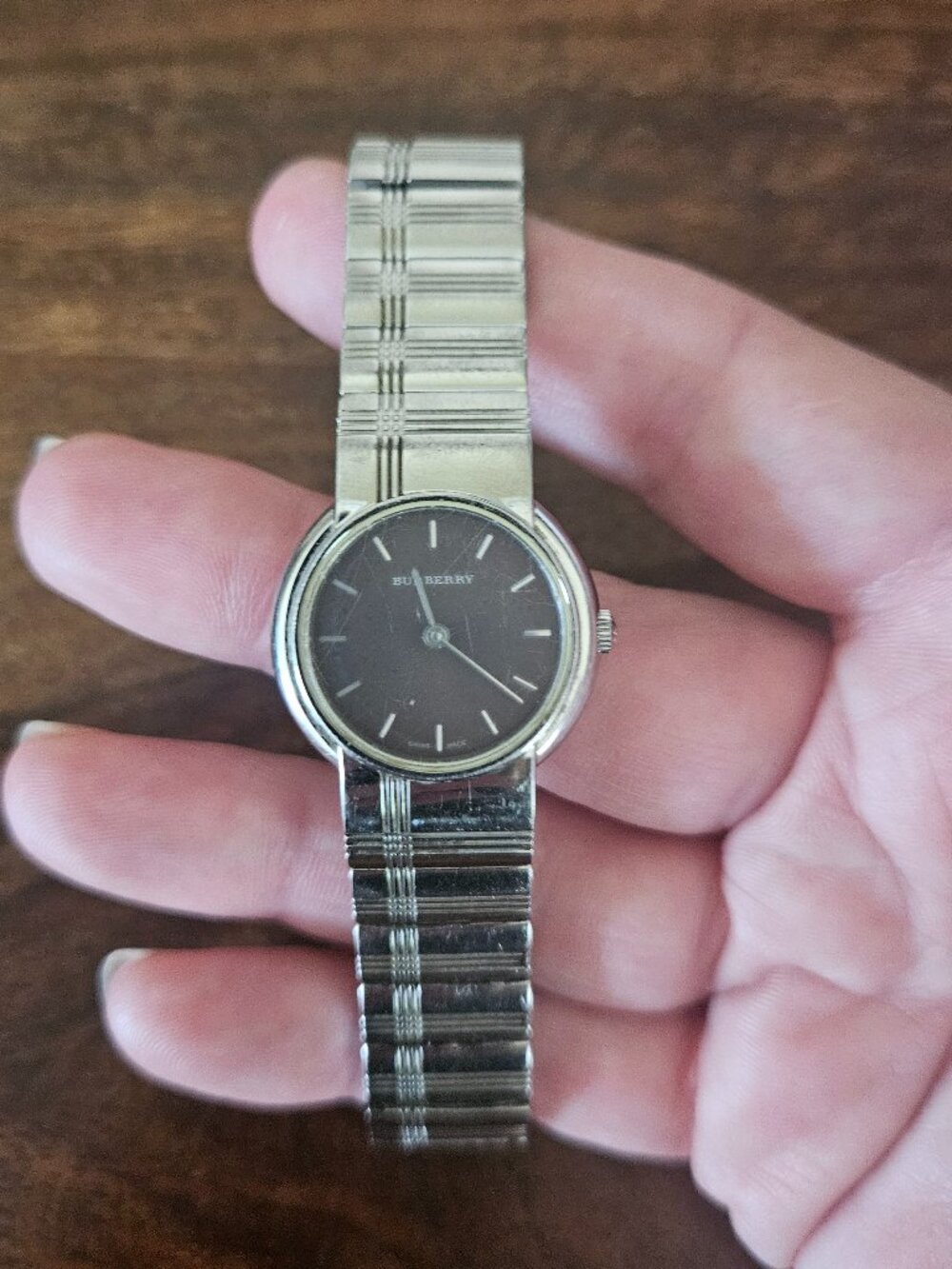 Burberry Women's 30mm Stainless Steel Watch with Dark Brown Face